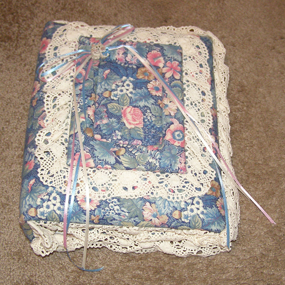 Custom Made Cat Theme Floral Fabric Photo Album - Picture 2 of 8